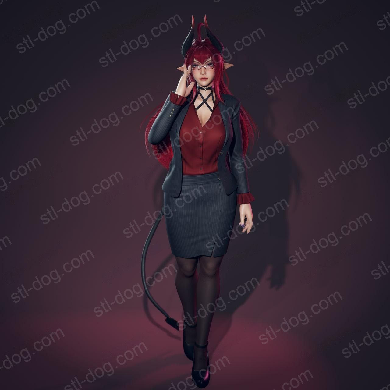 恶魔少女(Daemon Girl) 3D打印图纸